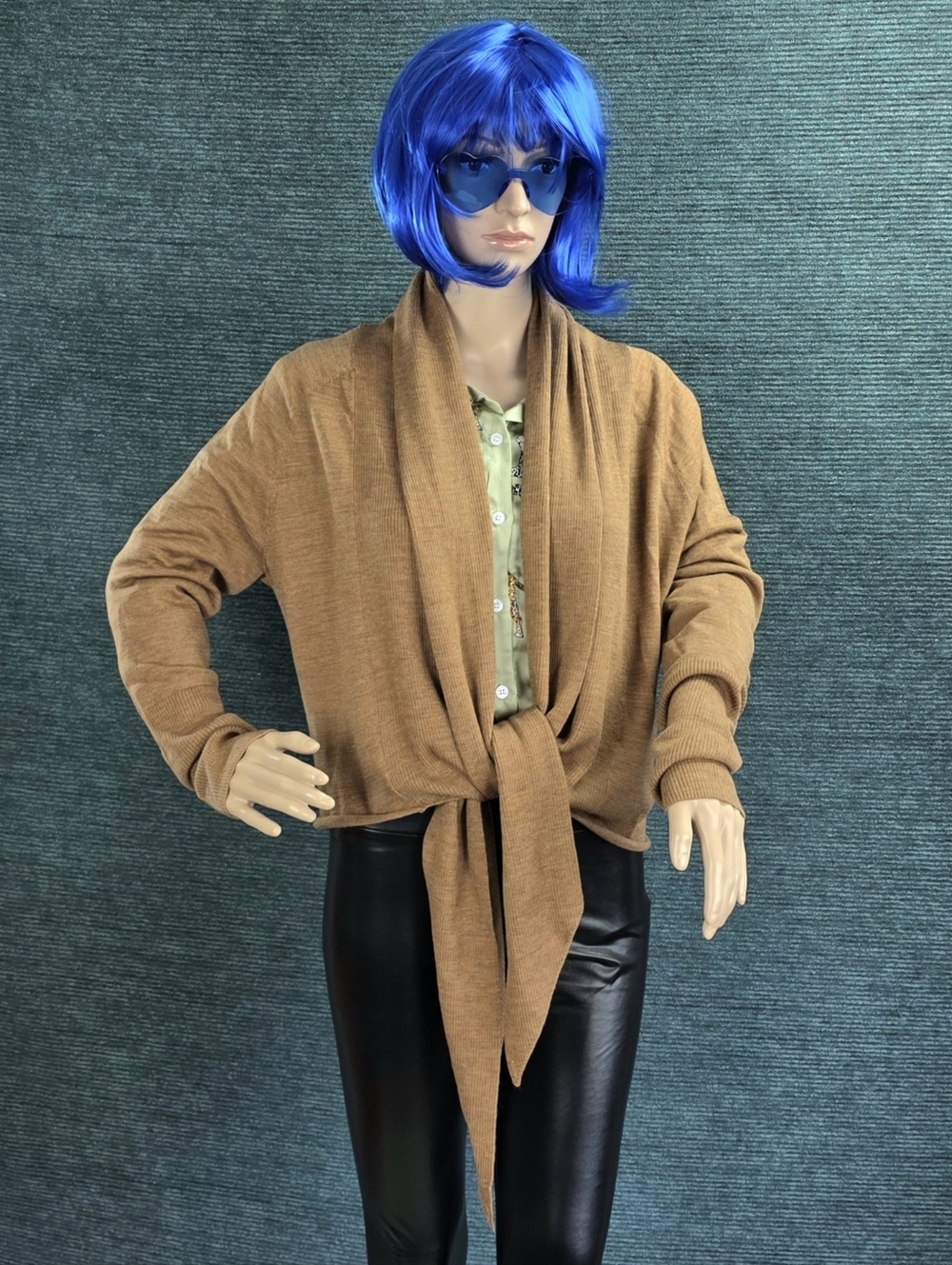 AllSaints Wasson Lightweight Pirate Cardigan, Camel Brown NWT - Picture 5 of 16